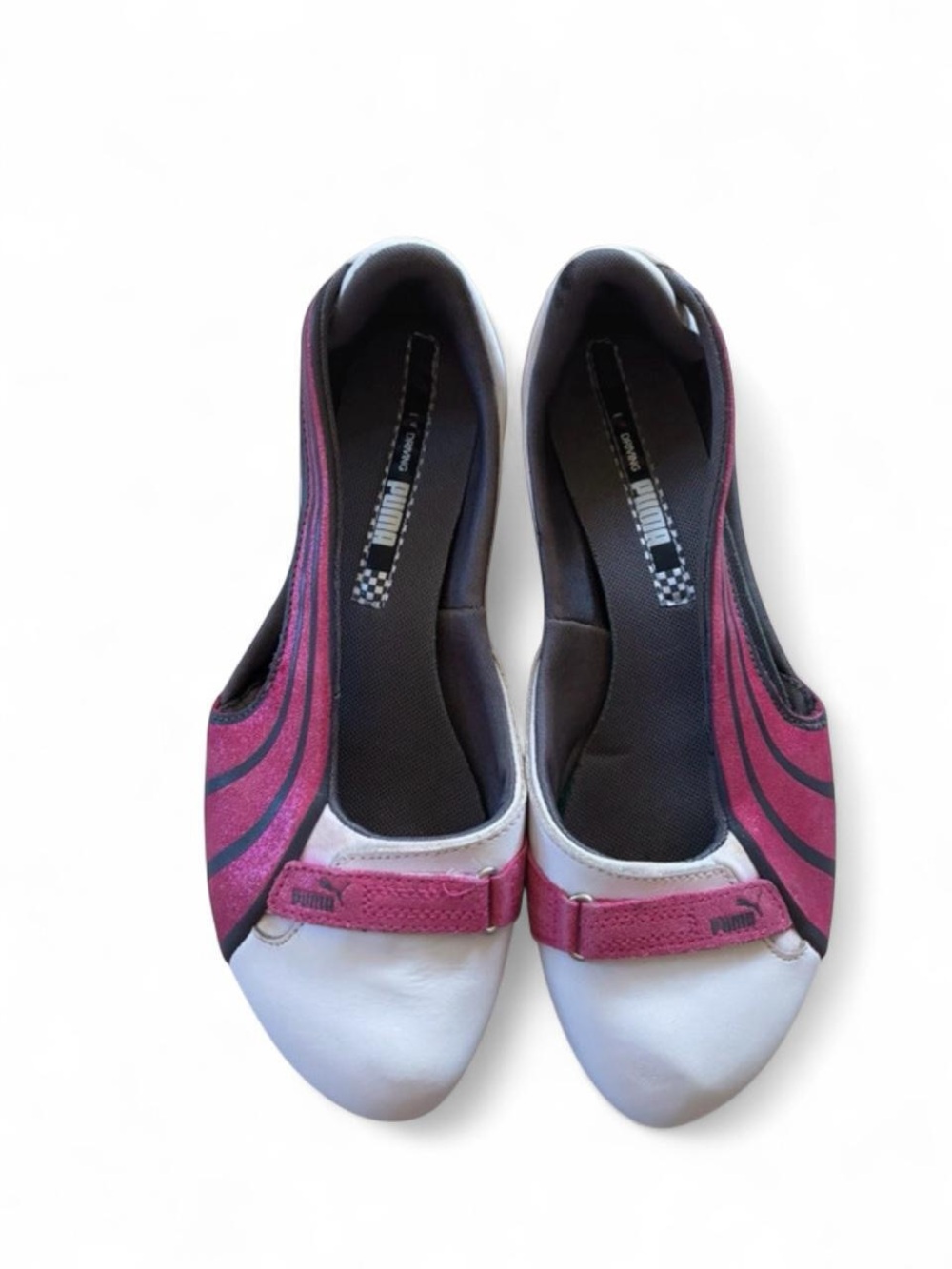 Puma Y2K Pink White Cut Out Ballet Flats US 9.5
